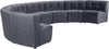 Limitless Grey Velvet 8pc. Modular Sectional