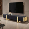 Leknes TV Stand Black w/ Gold Frame
