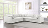 Serene Cream Linen Fabric Deluxe Cloud Modular Sectional