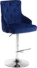 Claude Navy Velvet Adjustable Stool