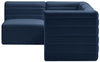 Quincy Navy Velvet Modular Sectional