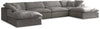 Cozy Grey Velvet Cloud Modular Sectional