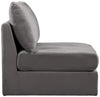 Jacob Grey Velvet Armless