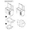 Flora Makeup Vanity Table with LED Mirror and Stool