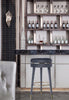Coral Grey Velvet Bar Stool