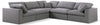 Serene Grey Linen Fabric Deluxe Cloud Modular Sectional