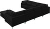 Julia Black Velvet Modular Sectional (7 Boxes)