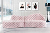Royal Pink Velvet 2pc. Sectional
