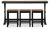 Wildenauer Counter Height Dining Table and 3 Barstools Set