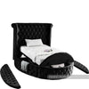 Luxus Black Velvet Twin Bed (3 Boxes)