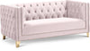 Michelle Pink Velvet Loveseat