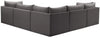 Jacob Grey Velvet Modular Sectional