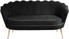 Gardenia Black Velvet Loveseat
