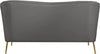 Hermosa Grey Velvet Loveseat