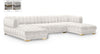 Gwen Cream Velvet 3pc. Sectional (3 Boxes)