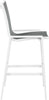 Nizuc Grey Mesh Waterproof Fabric Outdoor Patio Aluminum Mesh Barstool
