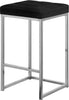 Nicola Black Velvet Stool