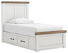 Ashley Savonport Twin Panel Bed with Storage