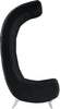 Crescent Black Velvet Accent Chair