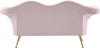 Lips Pink Velvet Loveseat