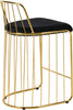 Gio Black Velvet Stool