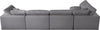 Serene Grey Linen Fabric Deluxe Cloud Modular Sectional