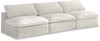 Cozy Cream Velvet Cloud Modular Armless Sofa
