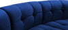 Limitless Navy Velvet 3pc. Modular Sectional
