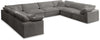 Cozy Grey Velvet Cloud Modular Sectional