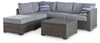 Petal Road Outdoor Loveseat Sectional/Ottoman/Table Set (Set of 4) image