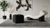 Stella Black Velvet Ottoman/Stool