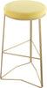 Tres Yellow Velvet Bar Stool