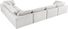 Serene Cream Linen Fabric Deluxe Cloud Modular Sectional