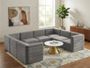 Quincy Grey Velvet Modular Sectional