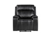 U8880 Black Leather Power Recliner