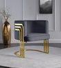 Rays Grey Velvet Accent Chair