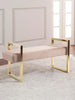 Olivia Pink Velvet Bench