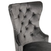 Galaxy Home Erica Stainless Steel Legs Dining Chair (Set of 2) in Dark Gray