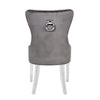 Galaxy Home Erica Stainless Steel Legs Dining Chair (Set of 2) in Dark Gray