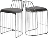 Gio Grey Velvet Stool