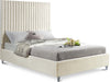 Candace Cream Velvet Full Bed