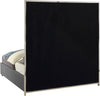 Milan Grey Faux Leather Queen Bed