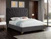 Eclipse Grey Velvet Full Bed