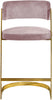 Stephanie Pink Velvet Stool