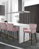 Luxe Pink Velvet Stool