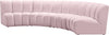 Infinity Pink Velvet 4pc. Modular Sectional
