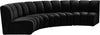 Infinity Black Velvet 4pc. Modular Sectional