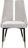 Sleek Cream Velvet Dining Chair