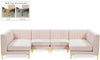 Alina Pink Velvet Modular Sectional