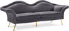 Lips Grey Velvet Sofa